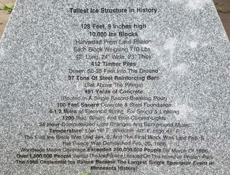 Tallest Ice Structure in History Marker image. Click for full size.