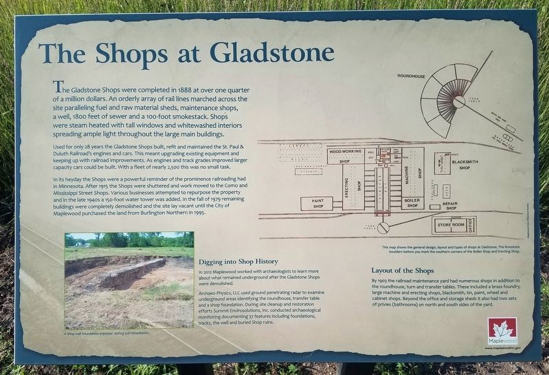 The Shops at Gladstone Marker. Click for full size. The Shops at Gladstone Marker image. Click for full size.