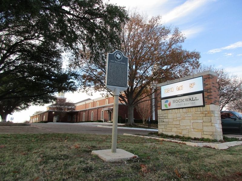 First Baptist Church of Rockwall Marker image. Click for full size.