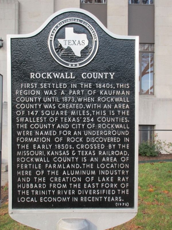 Rockwall County Marker image. Click for full size.