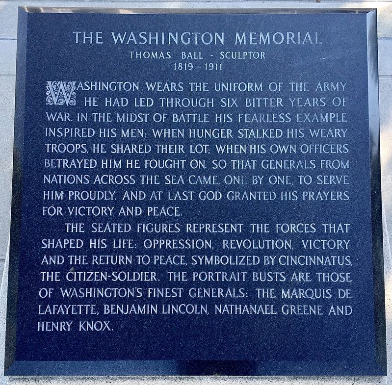 Washington Memorial Marker image. Click for full size.