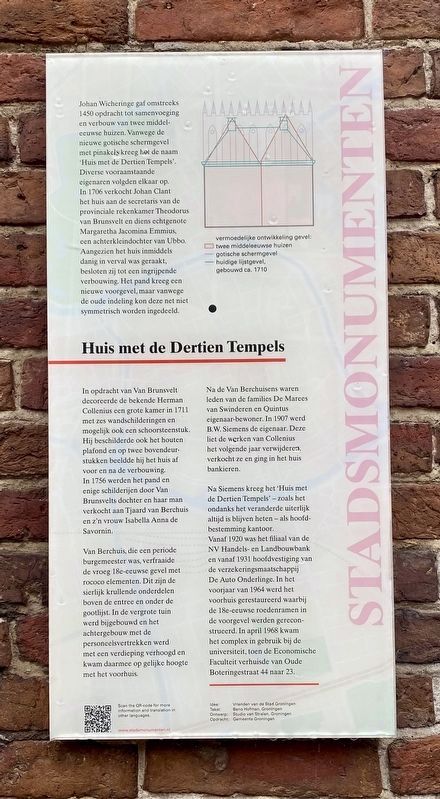 Huis met de Dertien Tempels / House with the Thirteen Temples Marker image. Click for full size.