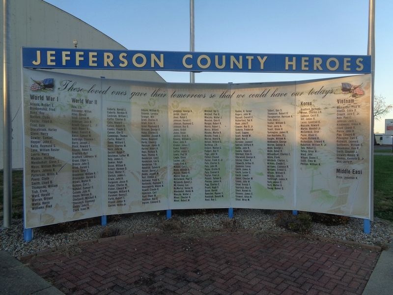 Jefferson County Heroes Marker image. Click for full size.