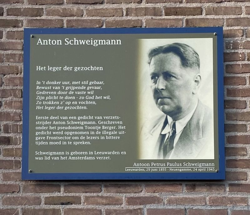 Anton Schweigmann Marker. Click for full size. Anton Schweigmann Marker image. Click for full size.