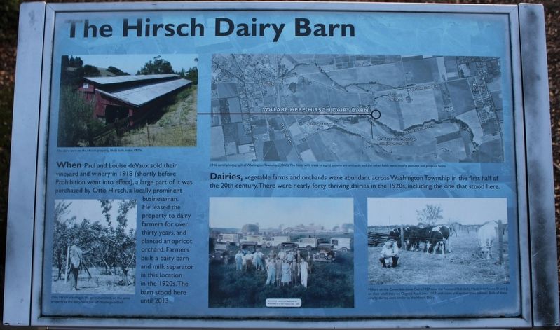 The Hirsch Dairy Barn Marker image. Click for full size.