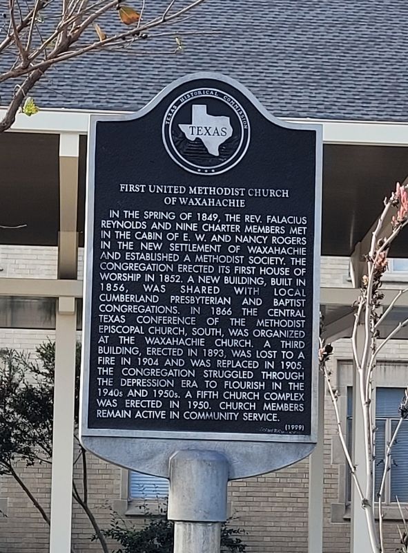 First United Methodist Church of Waxahachie Marker image. Click for full size.