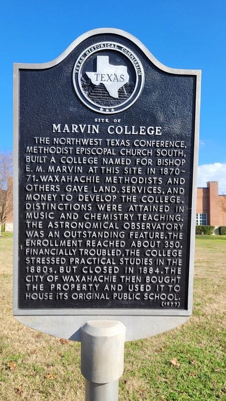 Site of Marvin College Marker image. Click for full size.