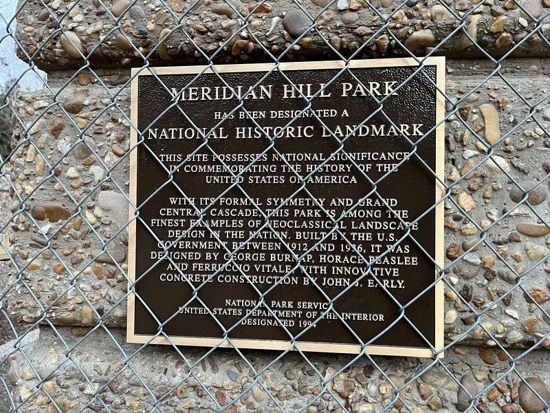 Meridian Hill Park Marker image. Click for full size.