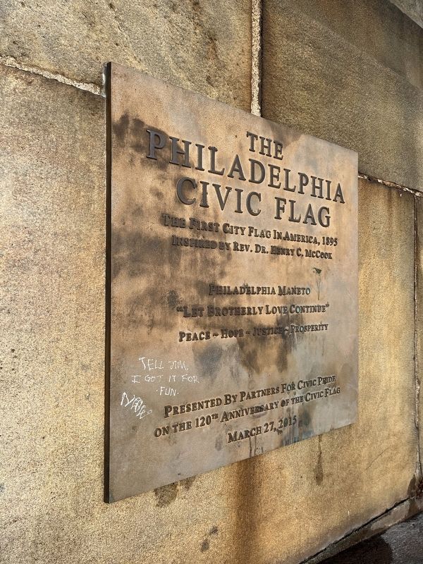 The Philadelphia Civic Flag Marker. Click for full size. The Philadelphia Civic Flag Marker image. Click for full size.