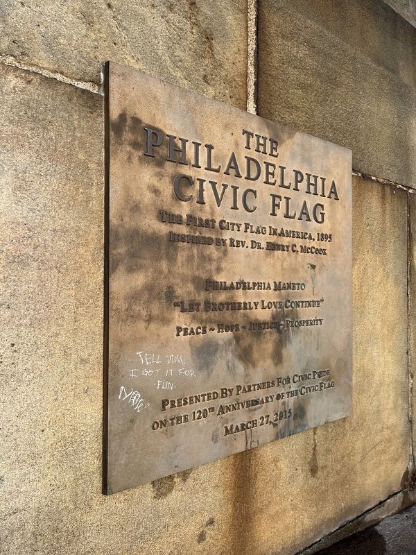 The Philadelphia Civic Flag Marker image. Click for full size.