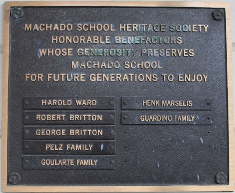 Machado School Marker image. Click for full size.