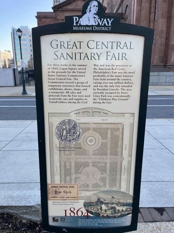 Great Central Sanitary Fair side of the marker image. Click for full size.