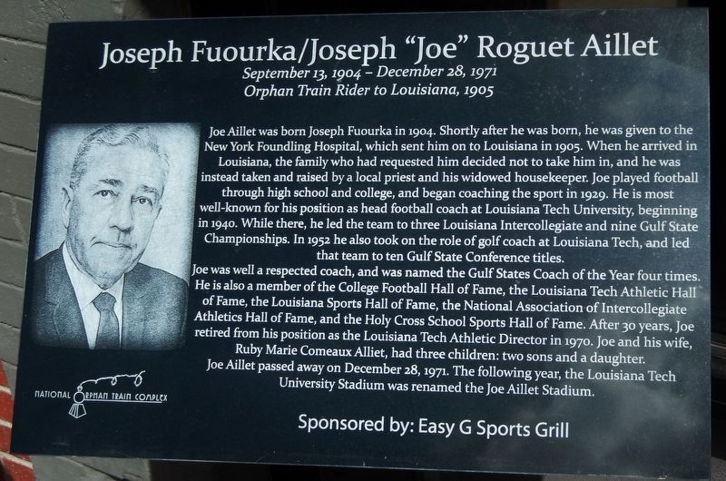 Joseph Fuourka / Joseph "Joe" Roguet Aillet Marker image. Click for full size.