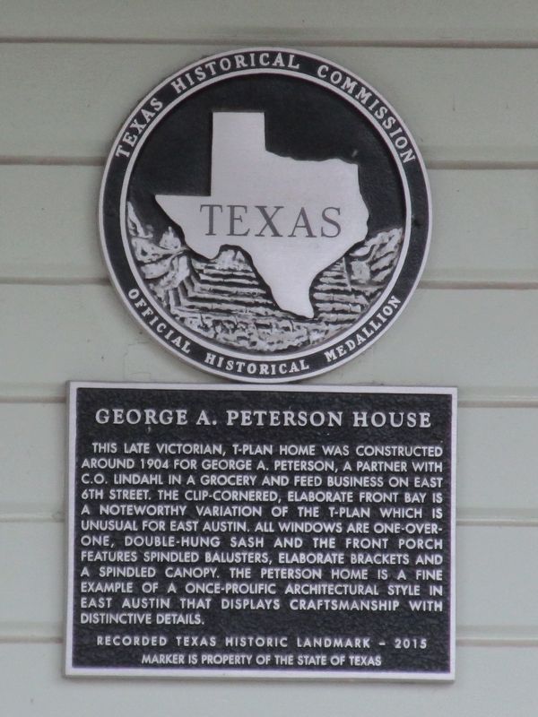 George A. Peterson House Marker image. Click for full size.