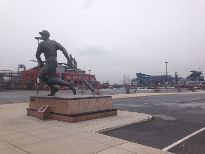 Veterans Stadium Sculpture - Full-Swing (The Batter) (1974) image. Click for full size.