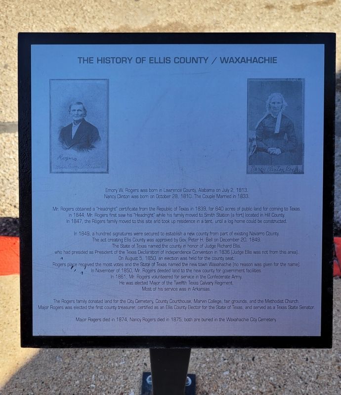The History of Ellis County/Waxahachie Marker image. Click for full size.