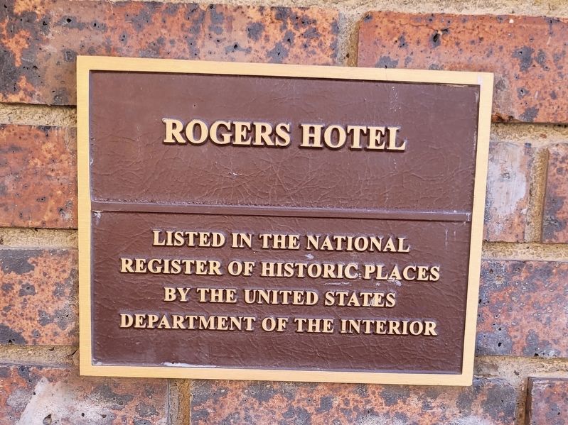 Rogers Hotel - National Register of Historic Places Marker image. Click for full size.