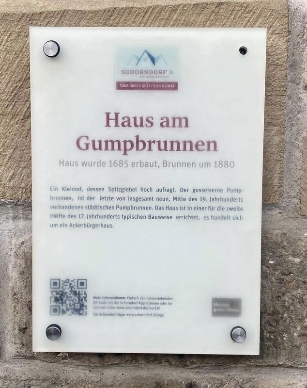 Haus am Gumpbrunnen / House at the Gump Well Marker image. Click for full size.