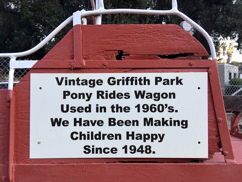 Griffith Park Pony Rides Marker image. Click for full size.