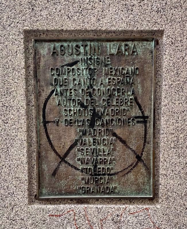 Agustin Lara Marker - right panel. Click for full size. Agustin Lara Marker - right panel image. Click for full size.