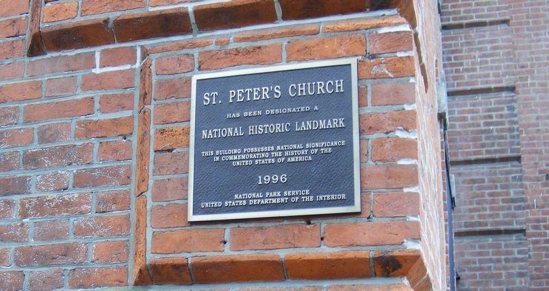 National Historic Landmark plaque for the church building image. Click for full size.