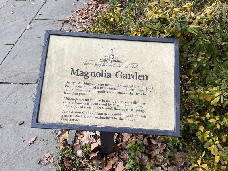 Magnolia Garden Marker. Click for full size. Magnolia Garden Marker image. Click for full size.