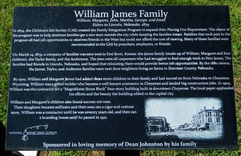 William James Family Marker image. Click for full size.