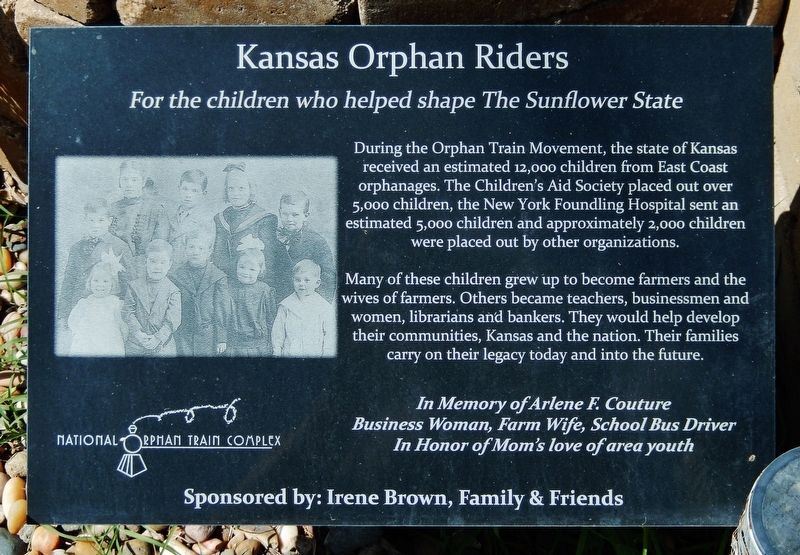 Kansas Orphan Riders Marker image. Click for full size.