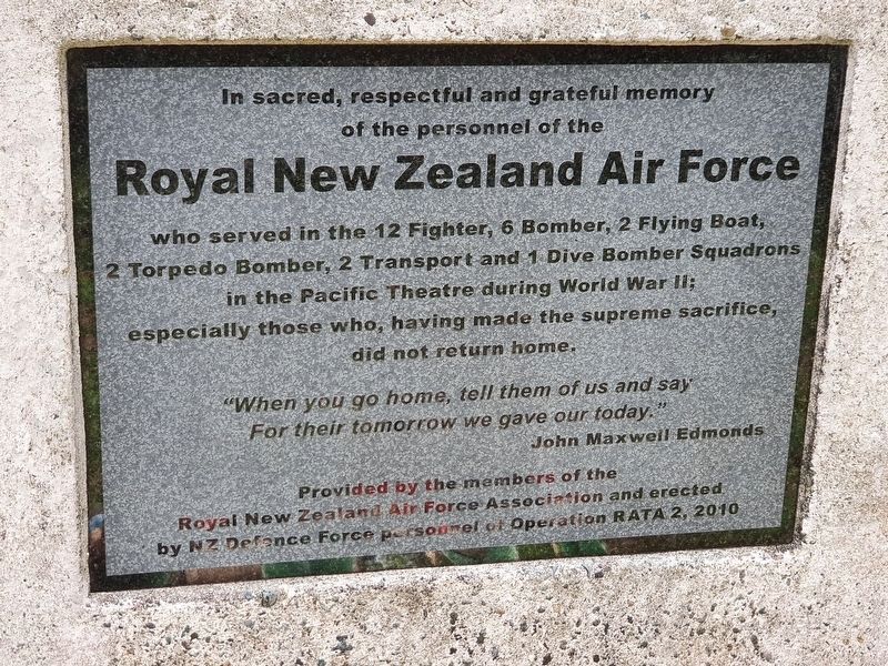 Royal New Zealand Air Force Memorial image. Click for full size.