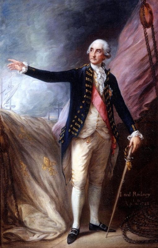 �Admiral Rodney at the Battle of the Saintes� image. Click for full size.