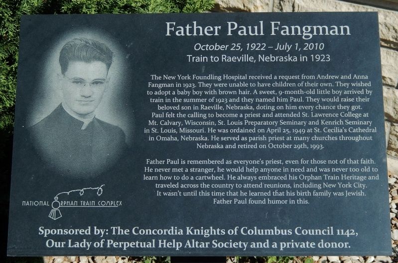 Father Paul Fangman Marker image. Click for full size.