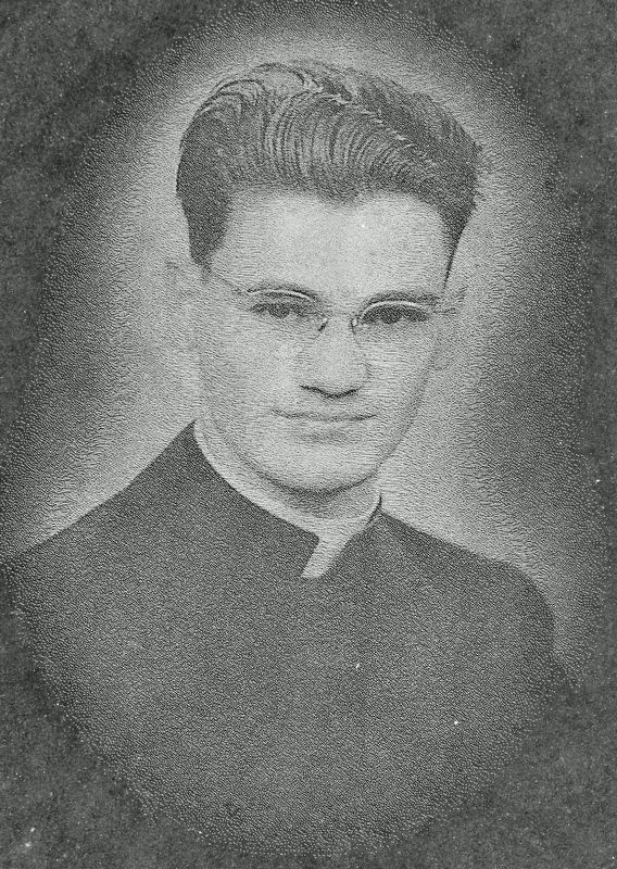 Marker detail: Father Paul Fangman image. Click for full size.