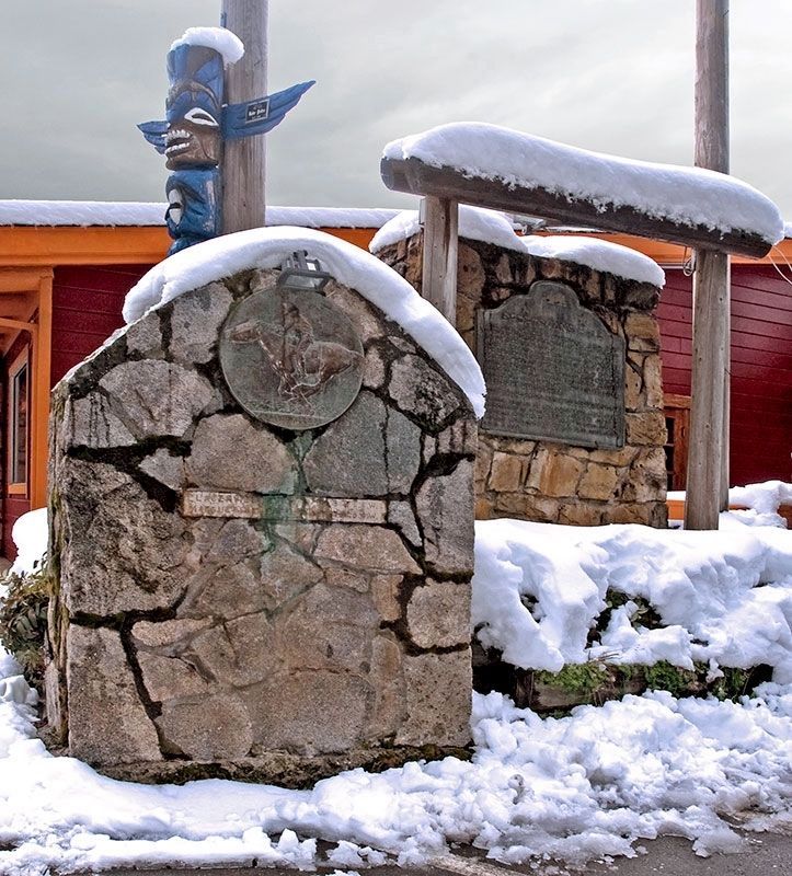 Sportsman’s Hall Totem and Markers. Click for full size. Sportsman’s Hall Totem and Markers image. Click for full size.