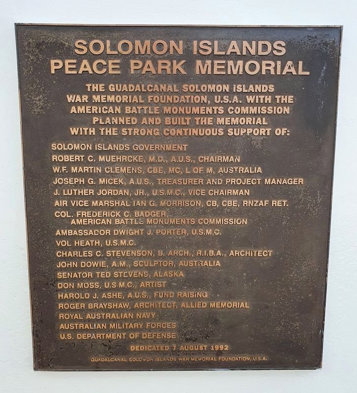 American and Allied War Correspondents of the Guadalcanal Campaign Marker. Click for full size. American and Allied War Correspondents of the Guadalcanal Campaign Marker image. Click for full size.