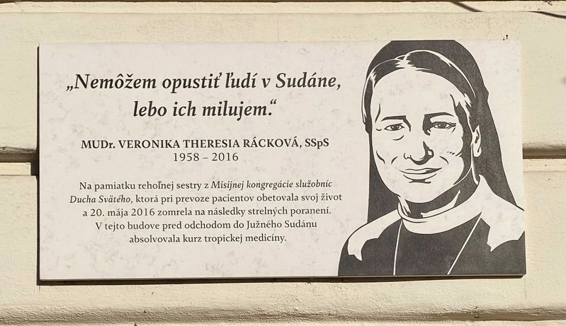 Sister Veronika Marker. Click for full size. Sister Veronika Marker image. Click for full size.