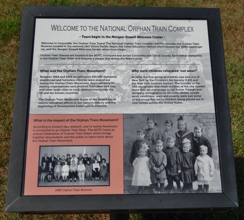 Welcome to the National Orphan Train Complex Marker image. Click for full size.