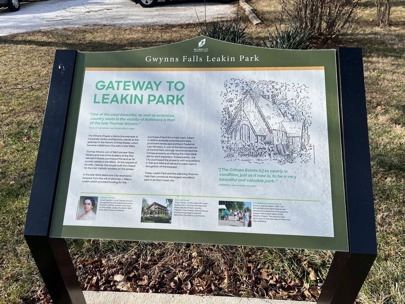 Gateway to Leakin Park Marker image. Click for full size.