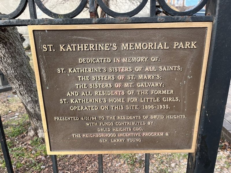 St. Katherine's Memorial Park Marker. Click for full size. St. Katherine's Memorial Park Marker image. Click for full size.