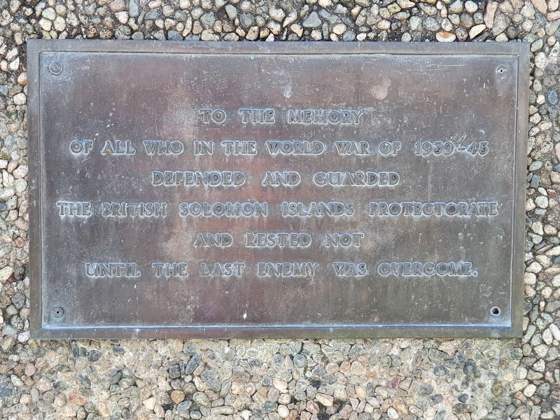 Battle of Guadalcanal Memorial - British Solomon Islands Protectorate image. Click for full size.