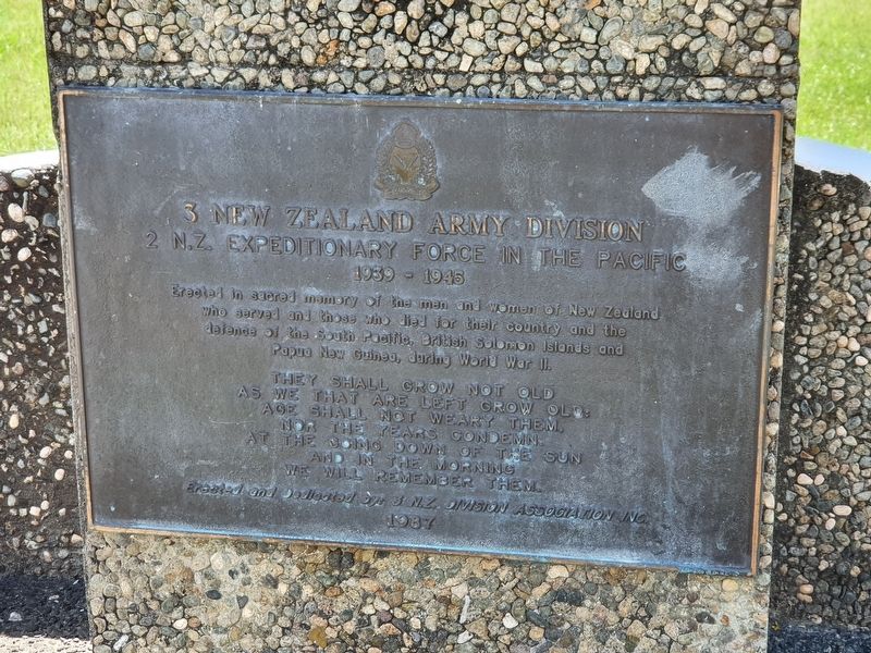 Battle of Guadalcanal Memorial - 3 New Zealand Army Division image. Click for full size.
