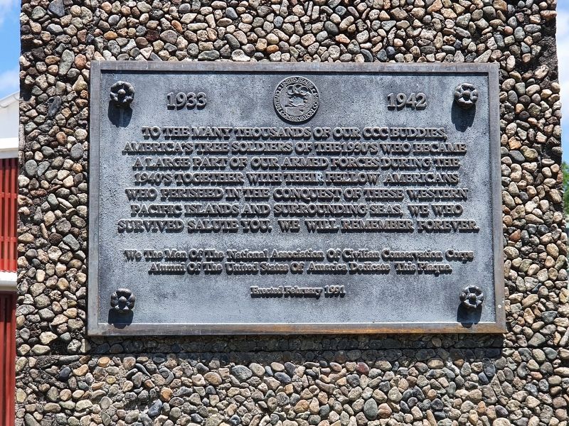 Battle of Guadalcanal Memorial - Civilian Conservation Corps image. Click for full size.