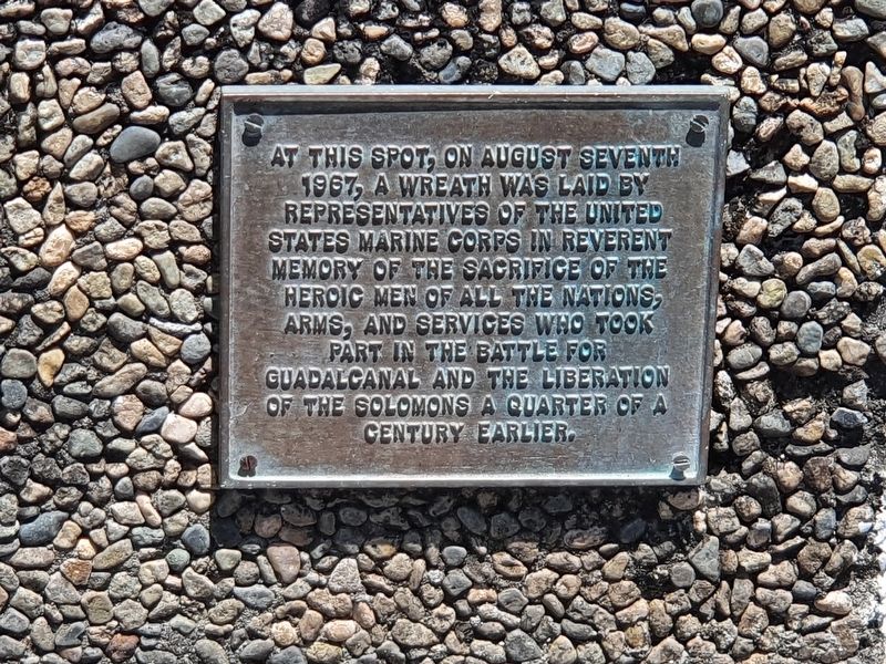Battle of Guadalcanal Memorial - US Marine Corps 1967 image. Click for full size.