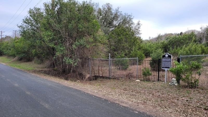 The view of the Camino Real de San Saba (Camino Viejo) in Kendall County Marker from the street. Click for full size. The view of the Camino Real de San Saba (Camino Viejo) in Kendall County Marker from the street image. Click for full size.