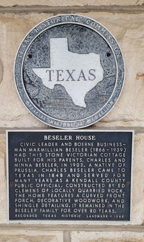 Beseler House Marker. Click for full size. Beseler House Marker image. Click for full size.
