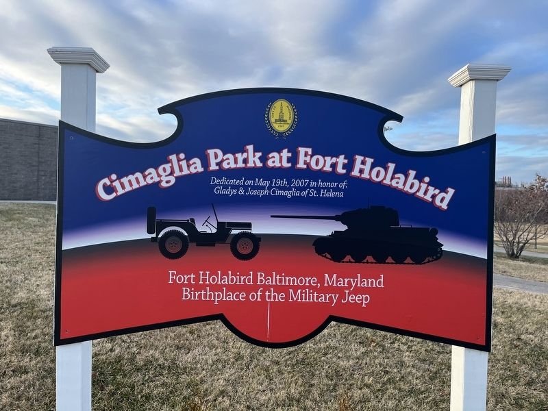 Cimaglia Park at Fort Holabird Marker image. Click for full size.