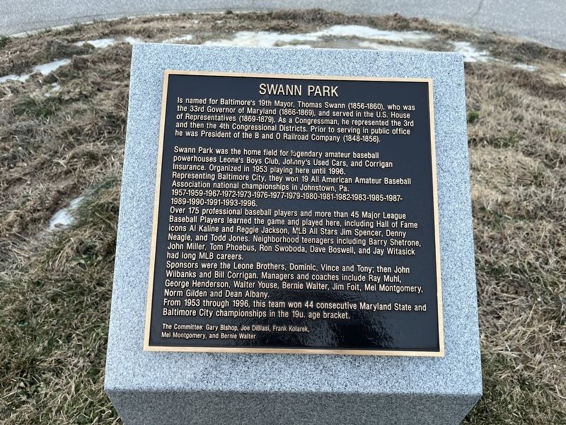 Swann Park Marker image. Click for full size.