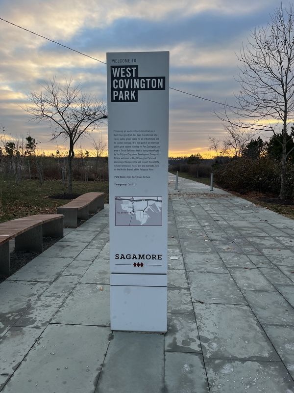 Welcome to West Covington Park Marker. Click for full size. Welcome to West Covington Park Marker image. Click for full size.