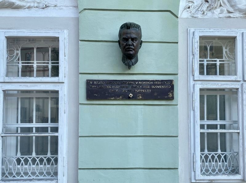 Prof. Miloš Ruppeldt Marker - wide view. Click for full size. Prof. Miloš Ruppeldt Marker - wide view image. Click for full size.