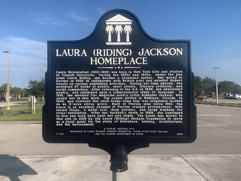 Laura (Riding) Jackson Homeplace Marker image. Click for full size.