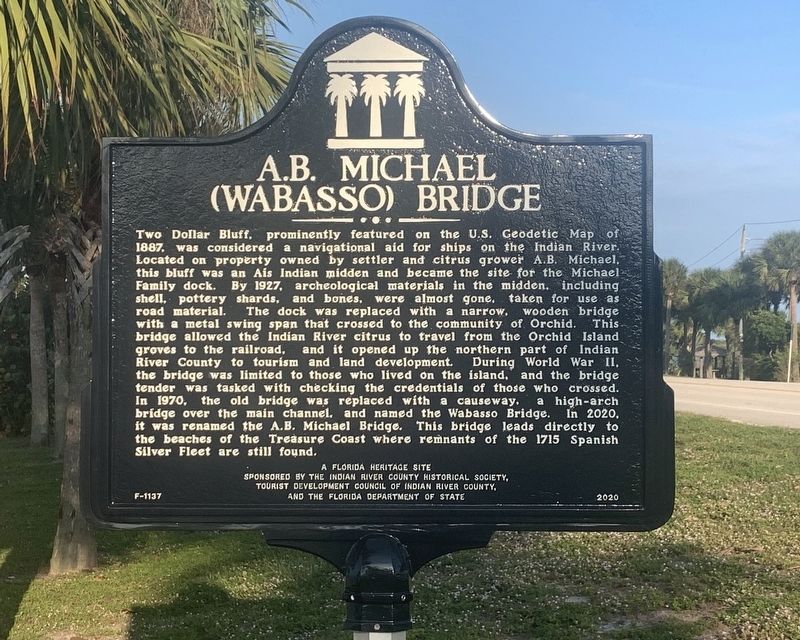 A.B. Michael (Wabasso) Bridge Marker image. Click for full size.